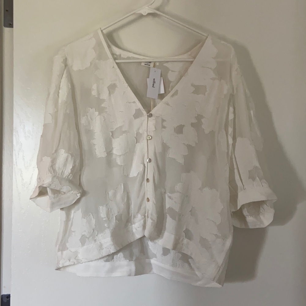 White floral top